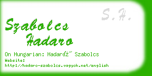 szabolcs hadaro business card